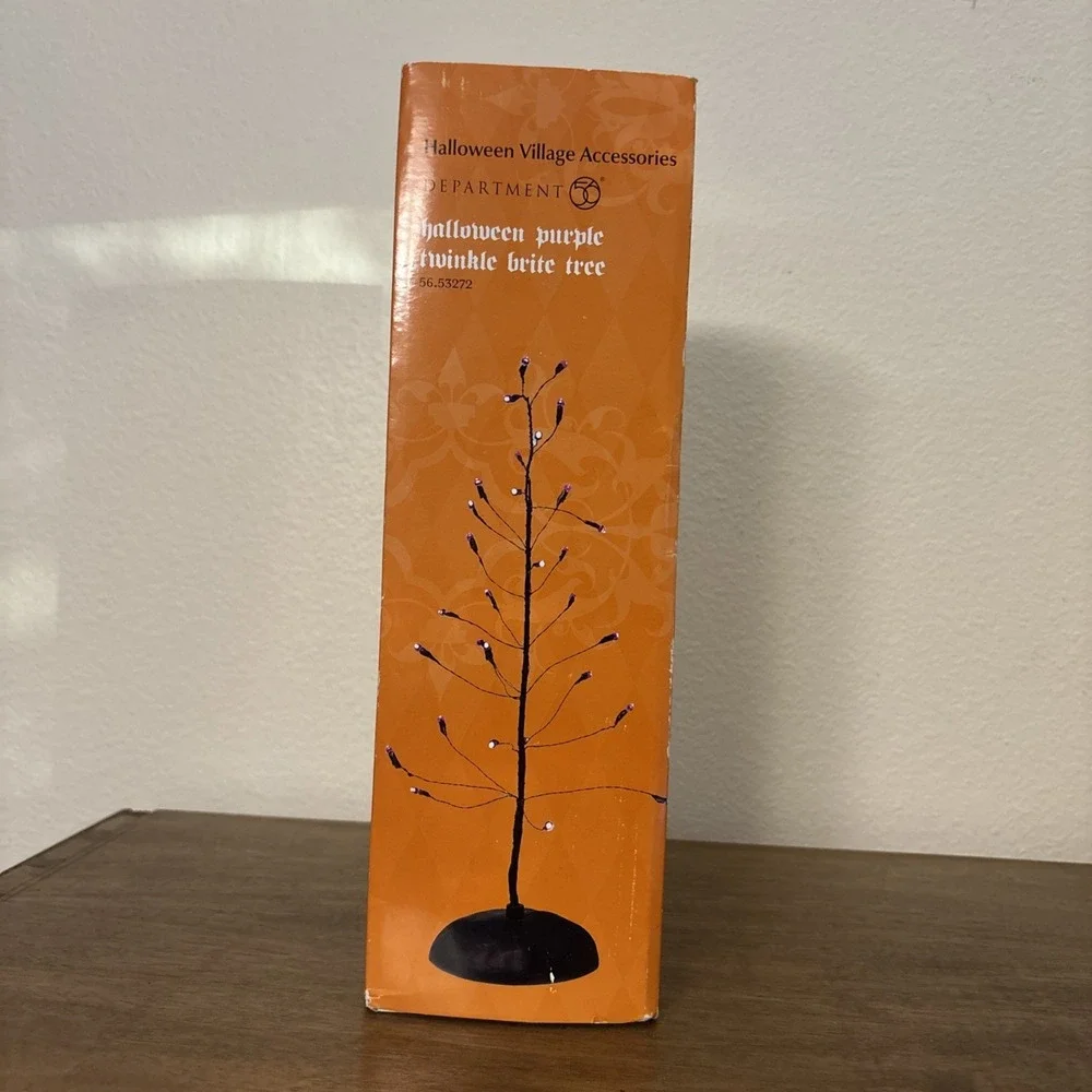 Dept 56 Halloween Purple Twinkle Brite Tree 53272 Halloween Village Accessories